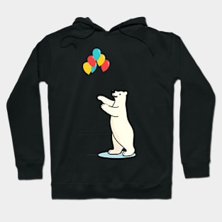 Polar Bear with Balloons Hoodie